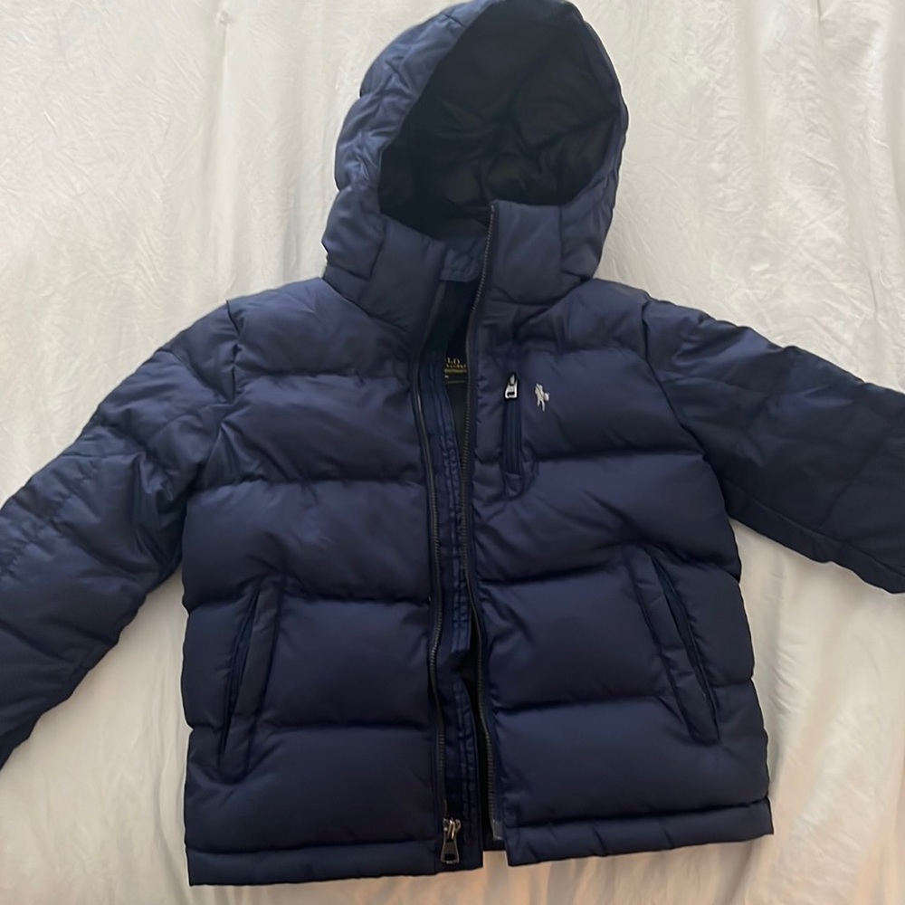 Ralph Lauren down filled navy coat, size 5